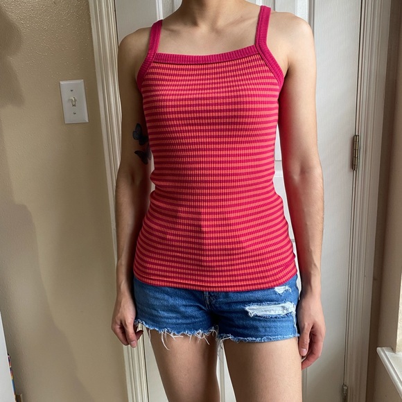 Old Navy Striped Ribbed Tank Top - Picture 2 of 7